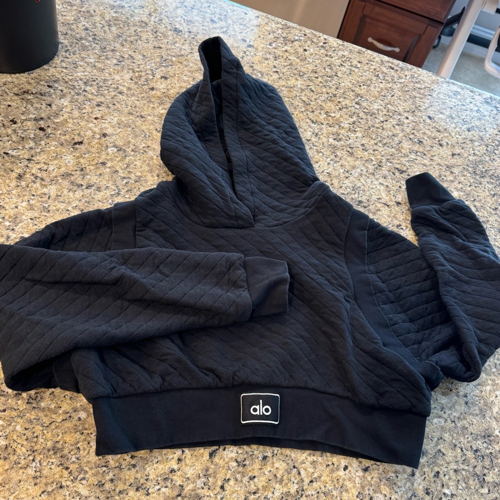 Alo Cropped Hooded Sweatshirt